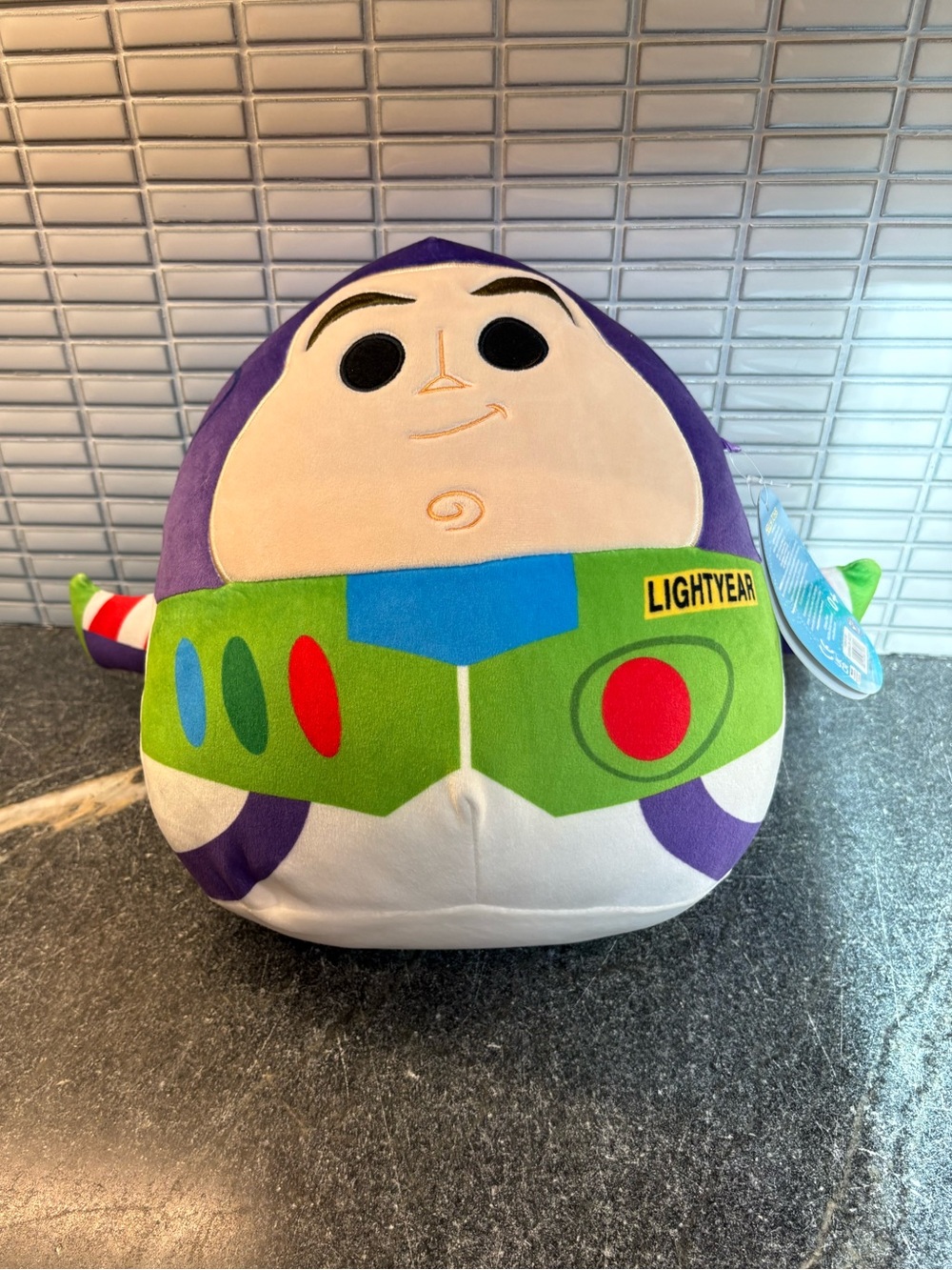 Buzz Lightyear Squishmallow Plush Toy - Purple & White